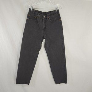 LEVI'S 550 VINTAGE Black  Relaxed Fit Straight Leg High Rise W 32 L 30 100% Cot.